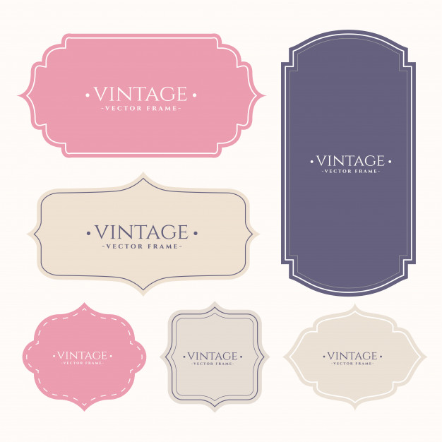 626x626 Set Of Vintage Frame Labels Vector Free Download