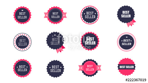 500x282 Vintage Bestseller Vector Icons Set Of Isolated On White