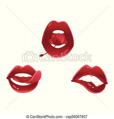 450x470 Mujer, Conjunto, Labios, Vector, Sexy, Caricatura, Rojo Pega