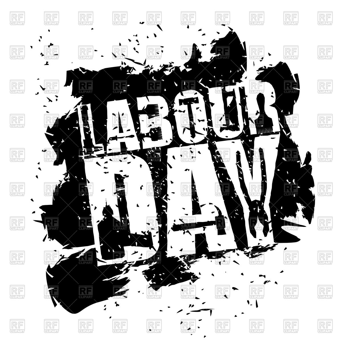 1200x1200 Labor Day Poster In Grunge Style
