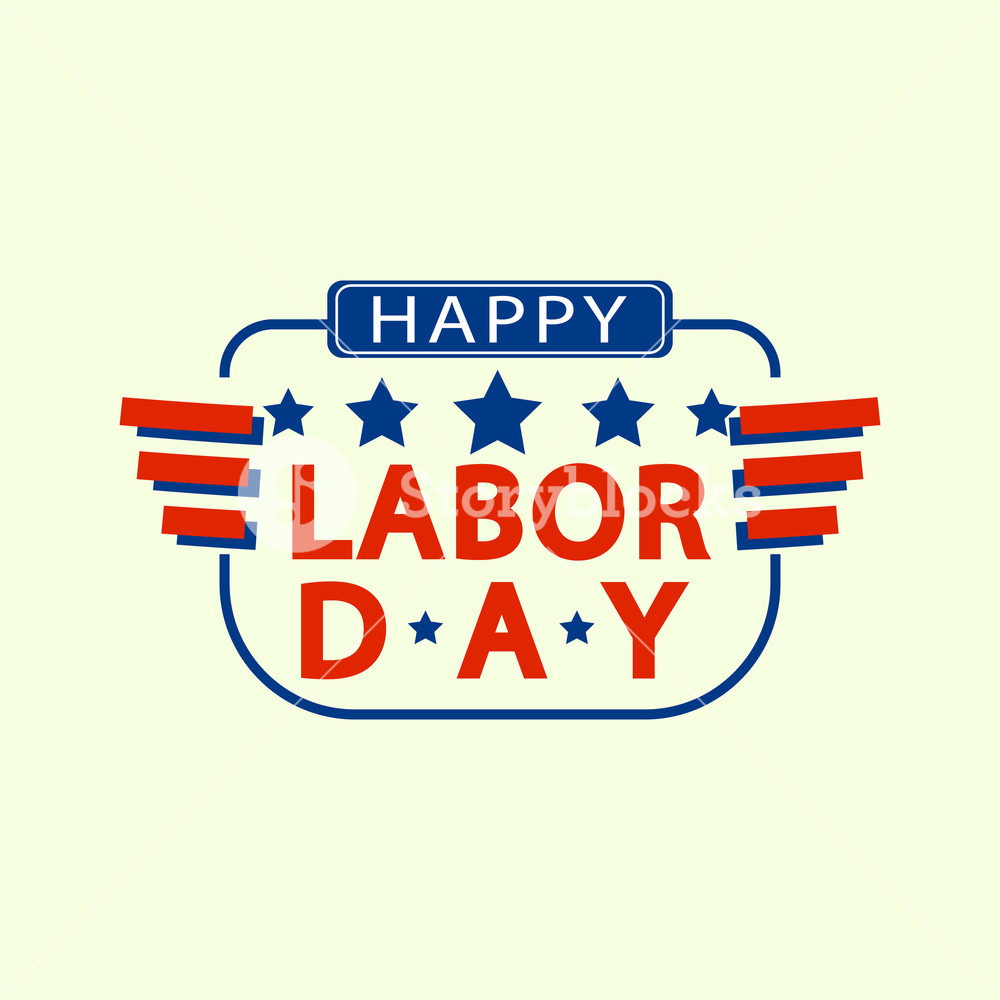1000x1000 Patriotic Labor Day Logo Flat Illustration Of Patriotic Labor Day