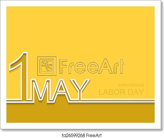 560x470 Free Art Print Of Vector Modern May International Labour Day