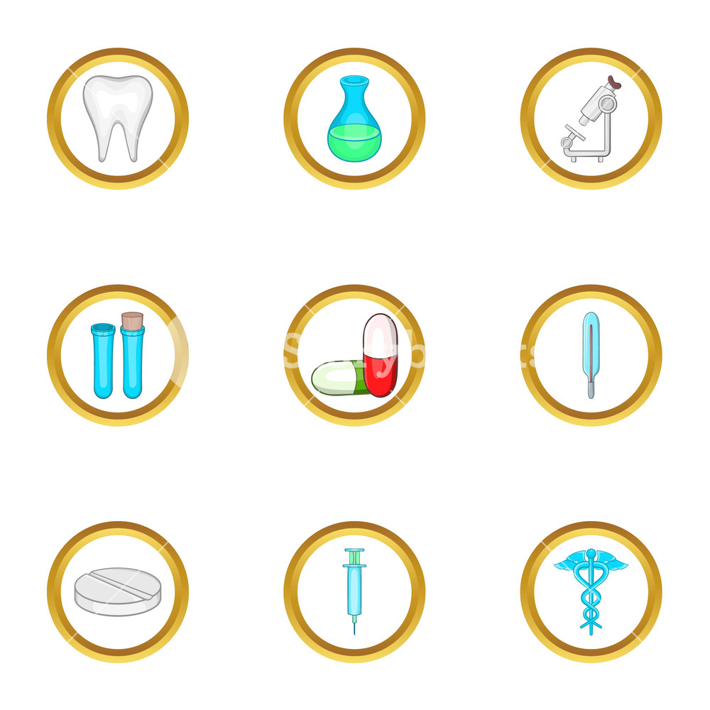 1000x1000 Medical Laboratory Icon Set Cartoon Set Of Medical Laboratory