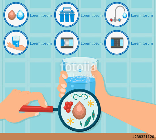 500x448 Water Treatment Laboratory Vector Illustration Stock Image