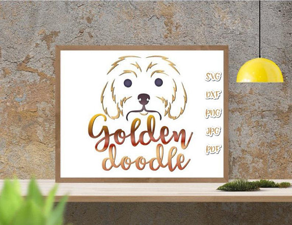 570x440 Golden Doodle Vector Face Labradoodle Lover Clipart Dog Mom