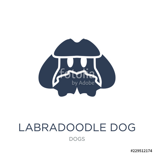 500x500 Labradoodle Dog Icon Trendy Flat Vector Labradoodle Dog Icon