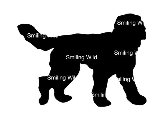570x403 Labradoodle Silhouette Dog Vector Graphic Art Labradoodle Etsy