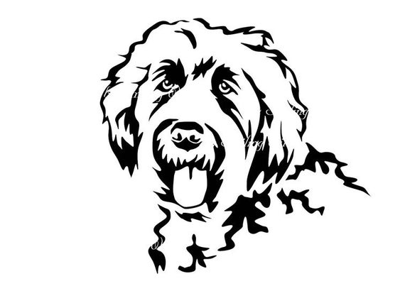 570x403 Dog Png Labradoodle Vector Graphic Art Labradoodle Png Etsy