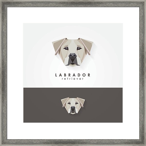 600x600 Labrador Retriever Polygonal Geometric Contemporary Icon Vector
