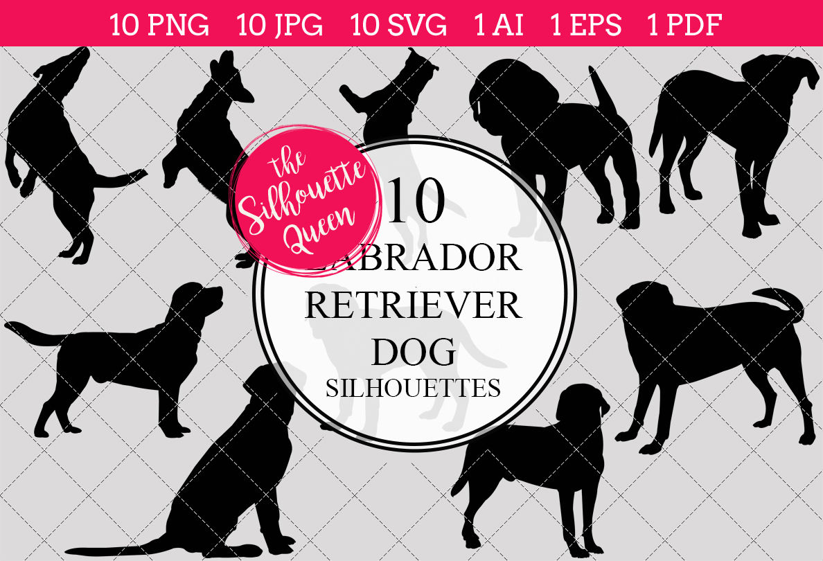 1188x810 Labrador Retriever Dog Silhouette Vector