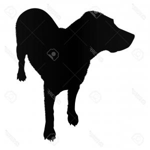 300x300 Stock Illustration Labrador Retriever Dog Vector Black Silhouette