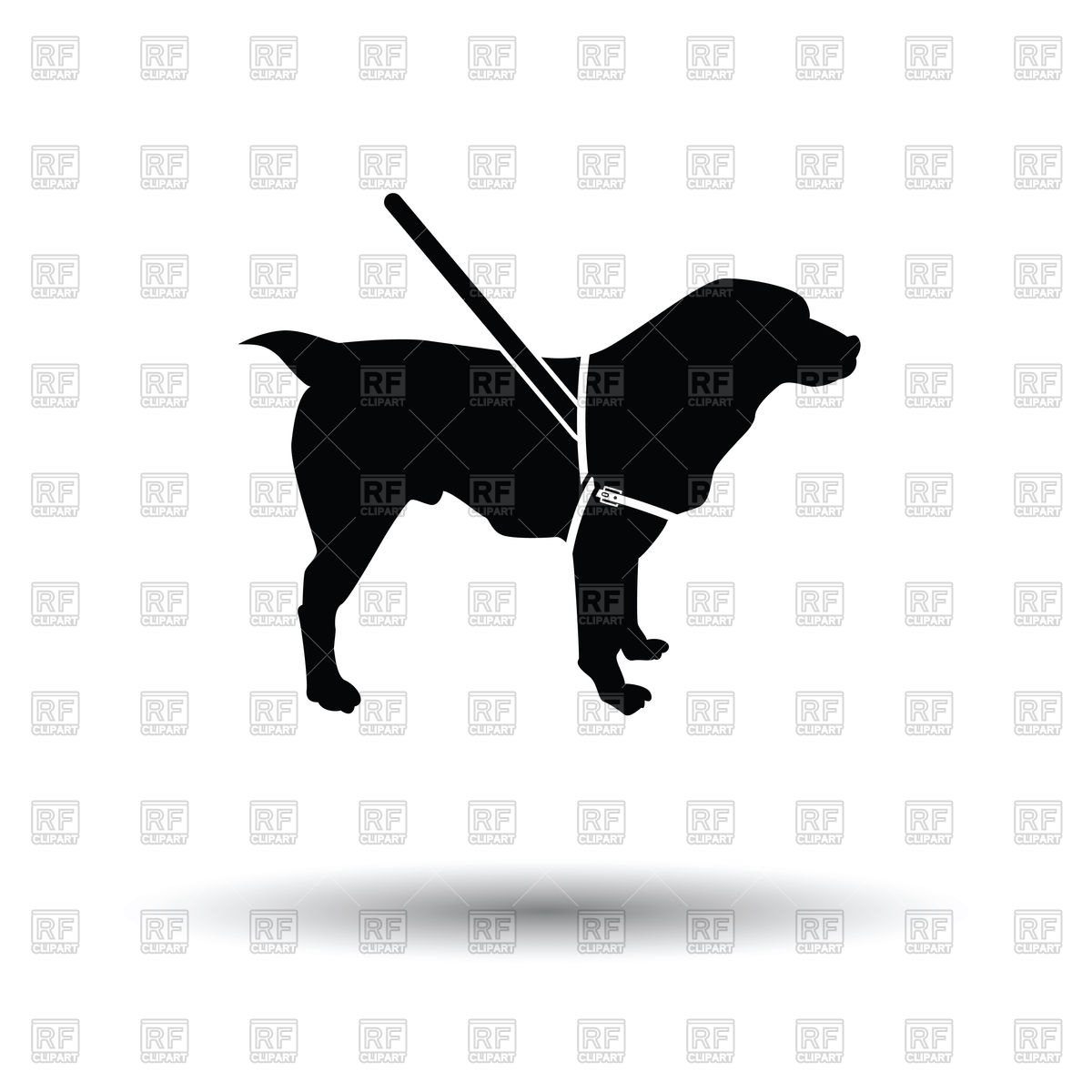 1200x1200 Guide Dog Silhouette Vector Image Of Plants And Animals Angelp