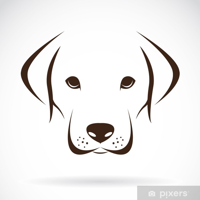 700x700 Vector Image Of An Dog Labrador Wall Mural