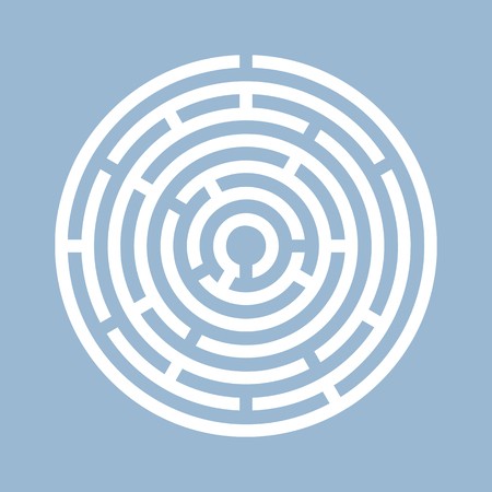 450x450 Round Labyrinth Vector Icon Royalty Free Vector Graphics