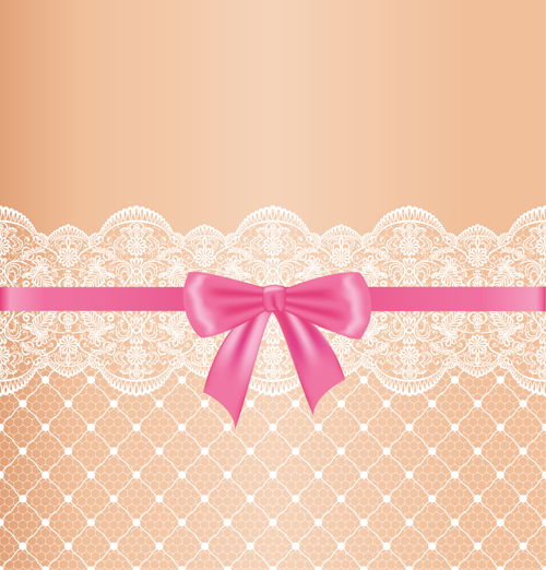 Ornate Bow With Lace Background Vector Free Download 500x522 Ornate Bow With Lace Background Vector Free Download