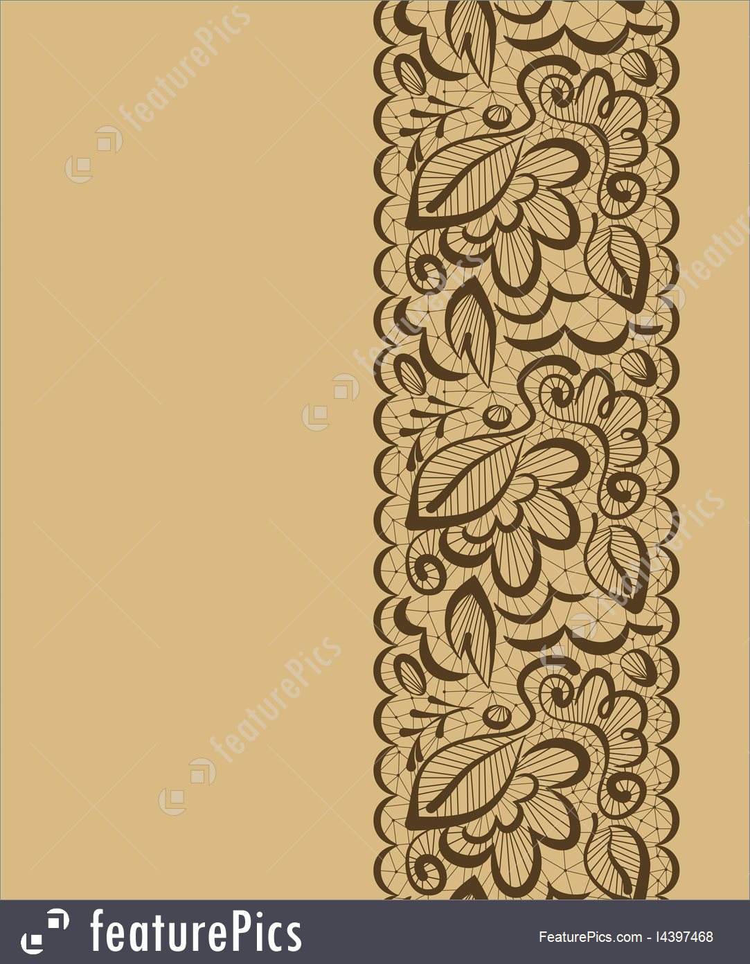 Vector Seamless Background Lace Flowers And Leaves On A Light 1083x1392 Vector Seamless Background Lace Flowers And Leaves On A Light