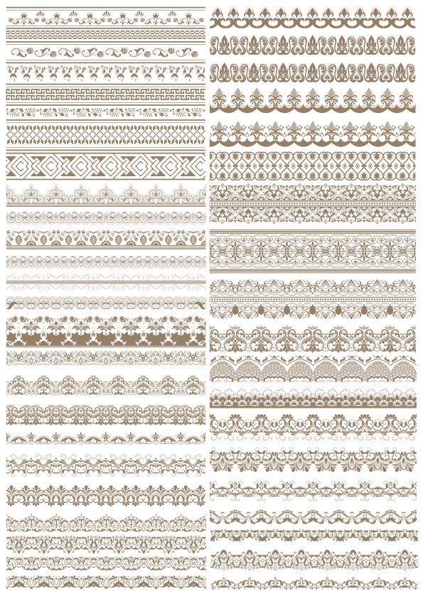 595x842 Lace Border Vectors Free Vector Cdr Download