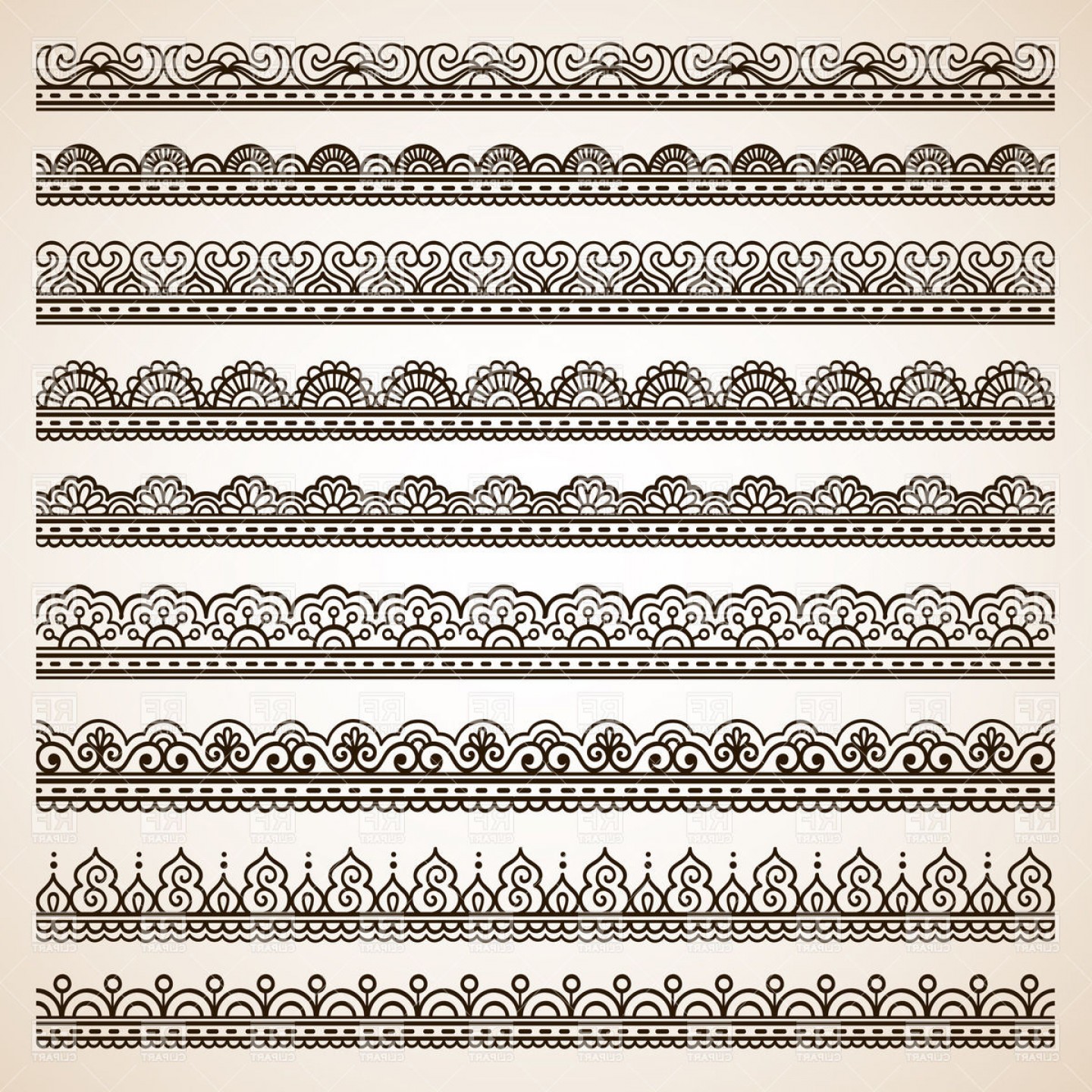 1440x1440 Lace Style Ornate Borders Vector Clipart Soidergi