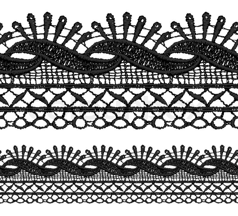 800x728 Seamless Openwork Lace Border Stock Vector Colourbox