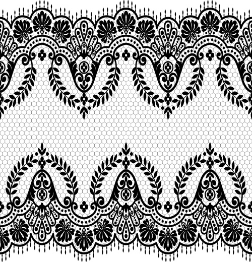 500x520 Seamless Black Lace Borders Vectors Free Vector In Encapsulated