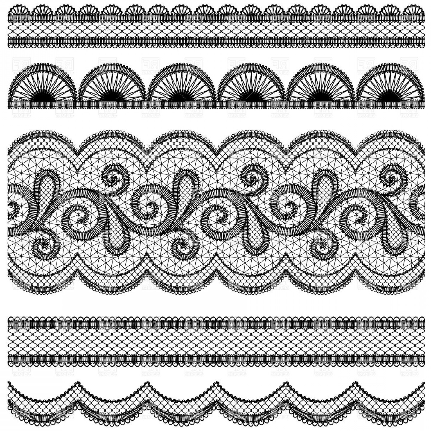 Lace Border Vector at Vectorified.com | Collection of Lace Border ...