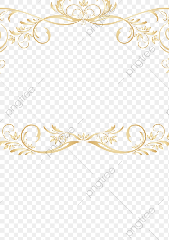 595x842 Vintage Gold Lace Border Vector, Retro, Golden, Lace Png