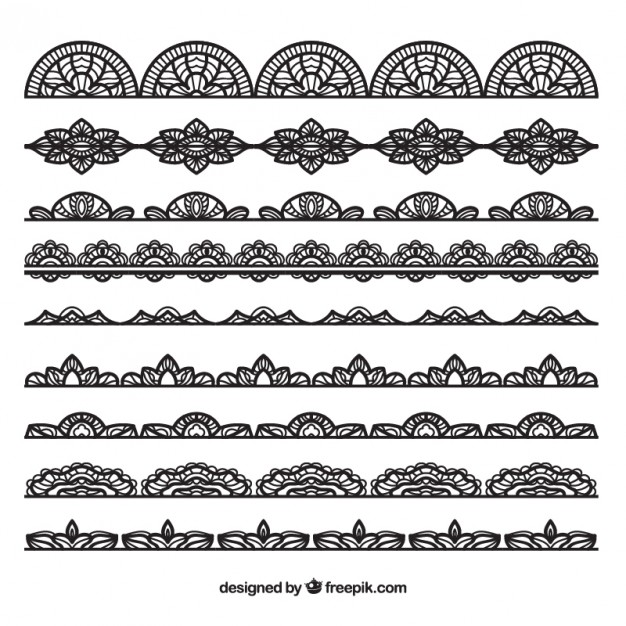 626x626 Collection Of Black Lace Border Vector Free Download