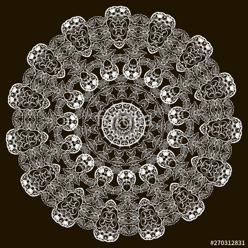 Lace Round Ornamental Baroque Vector Mandala Pattern Lacy Floral 500x500 Lace Round Ornamental Baroque Vector Mandala Pattern Lacy Floral