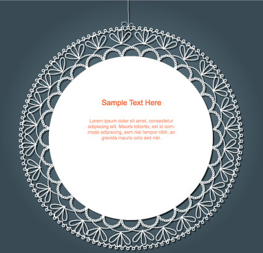 Round Lace Frame Free Vector Download 382x368 Round Lace Frame Free Vector Download