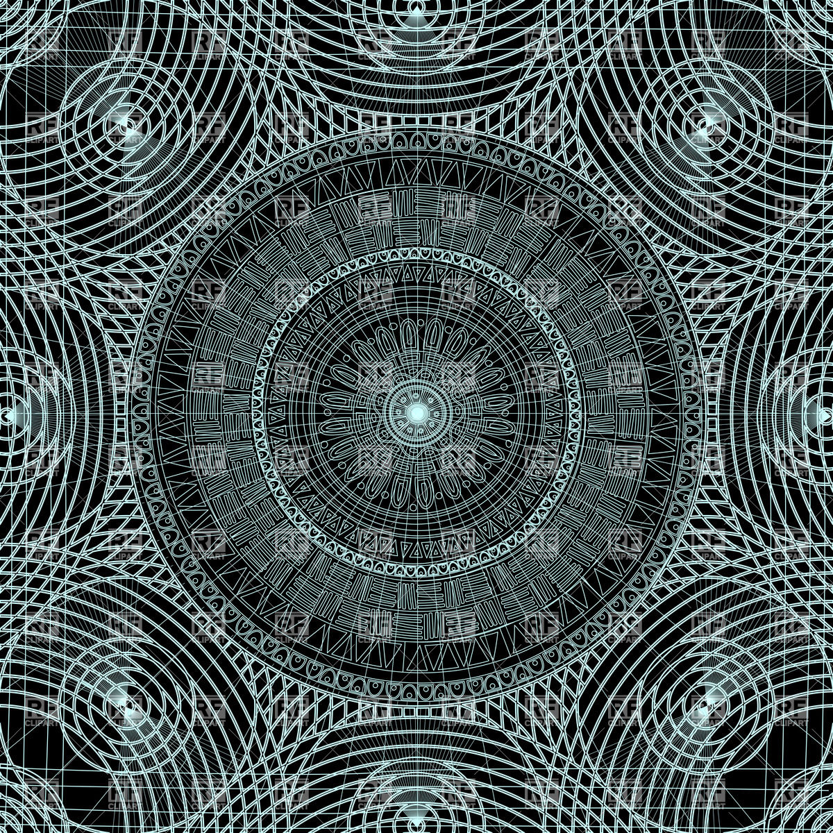 Abstract Pattern Made Of Thin Lines And Circles Vector Image 1200x1200 Abstract Pattern Made Of Thin Lines And Circles Vector Image