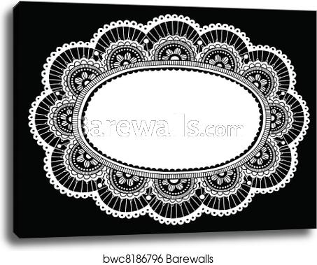 453x379 Lace Doily Crochet Border Vector, Canvas Print Barewalls Posters