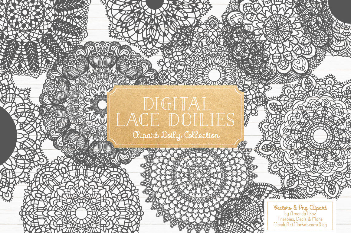 1160x772 Pewter Vector Lace Doilies