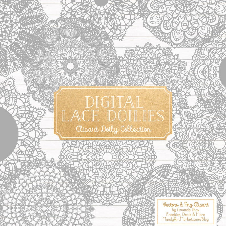 794x794 Premium Large Grey Lace Doily Vectors Doily Clipart Images Etsy