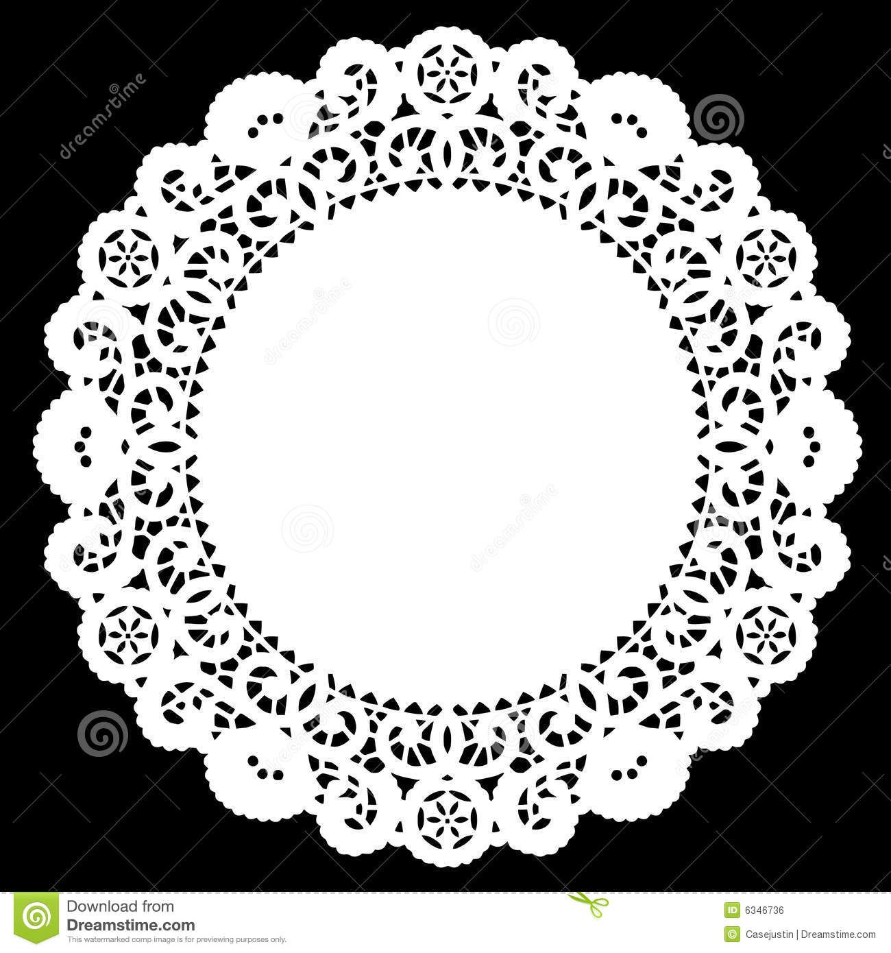 1300x1390 Round Lace Doily, White