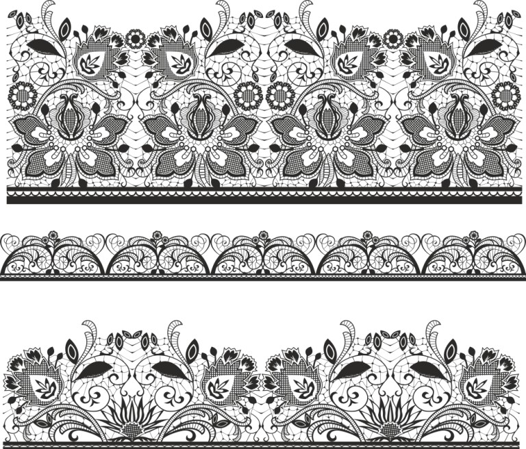 768x656 Lace Material Graphic Design Vector