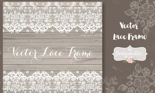 500x300 Download Vector Lace Frame Wedding