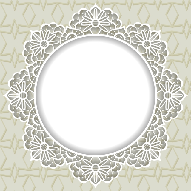 640x640 Ornamental Lace Frame, Wedding, Frame, Vector Background Image