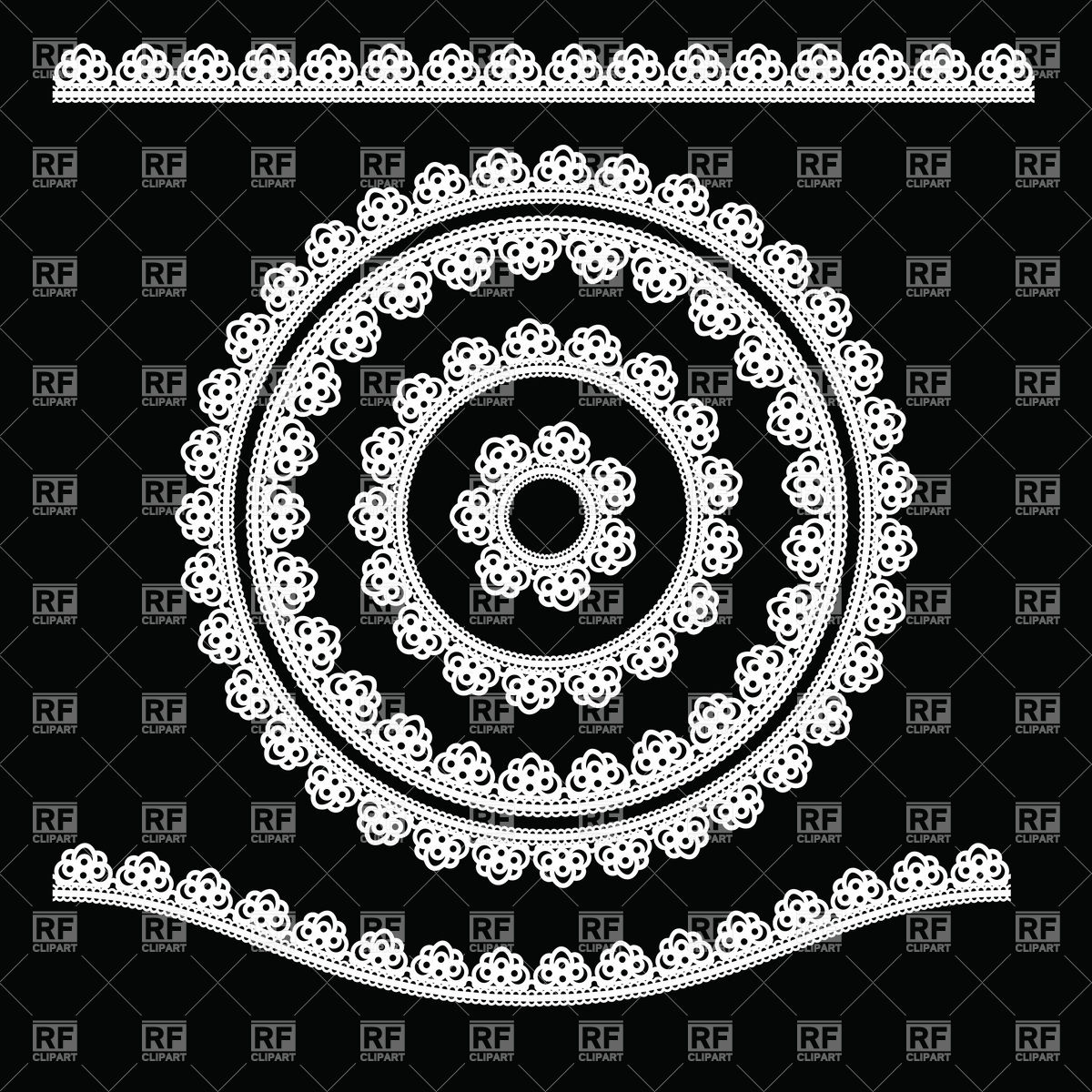 1200x1200 Ornamental Round Lace Frame Vector Image Of Borders And Frames