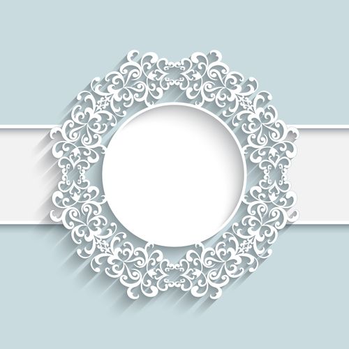 500x500 Paper Lace Frame Vector Background