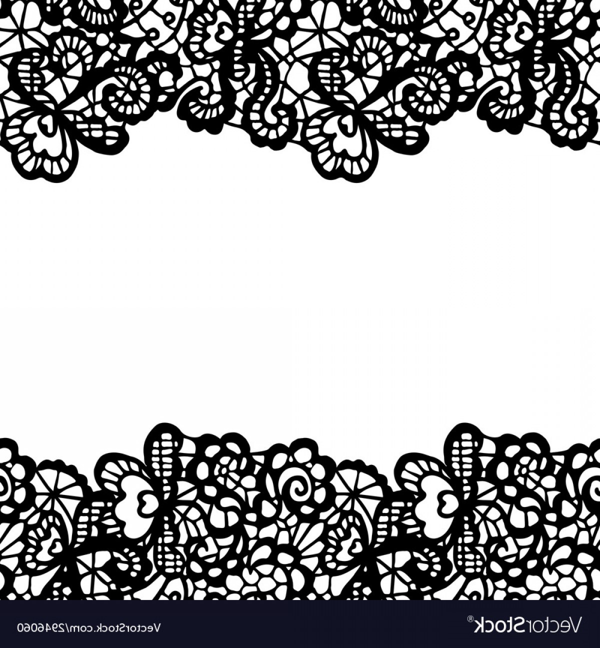 1200x1296 Seamless Lace Border Invitation Card Vector Soidergi