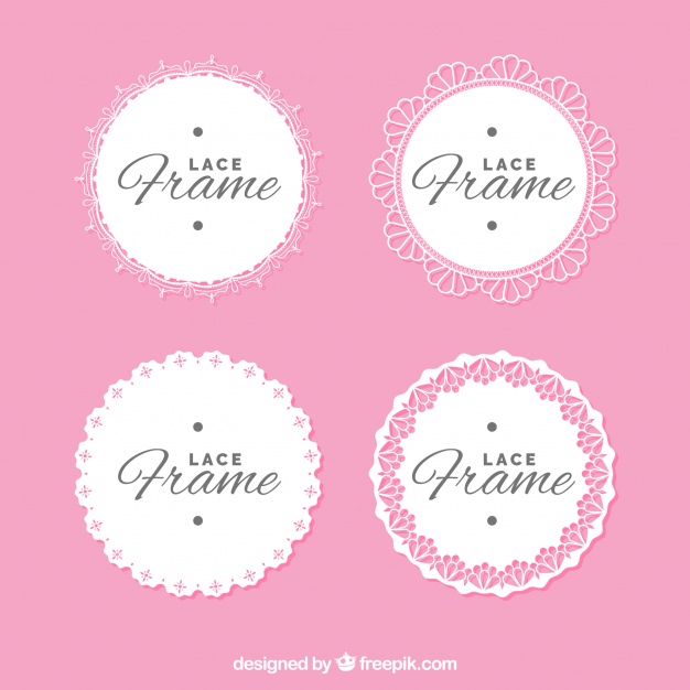 626x626 Set Of Lace Frames Vector Free Download