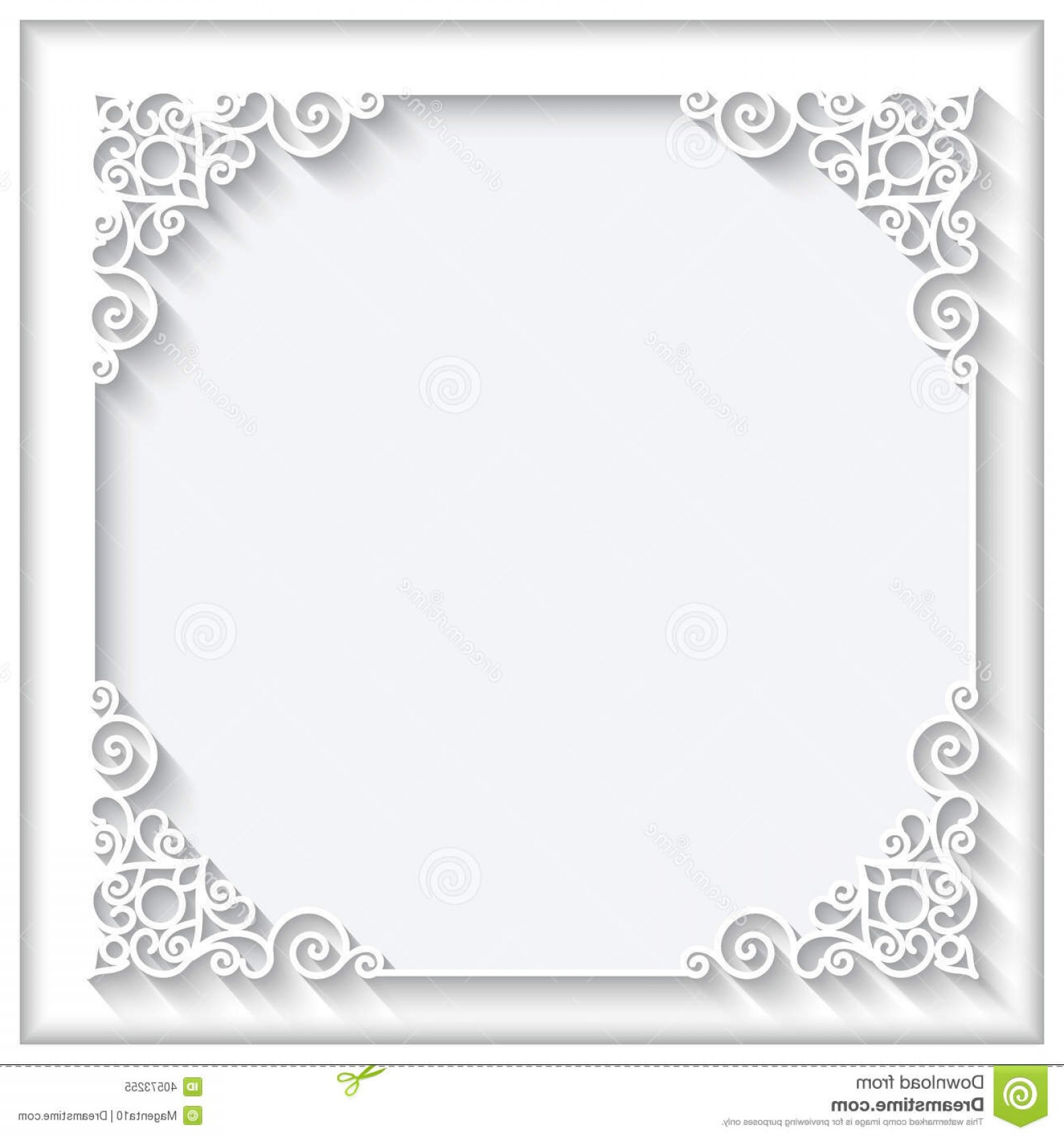 1560x1668 Simple White Lace Frame Vector Studiogrfx