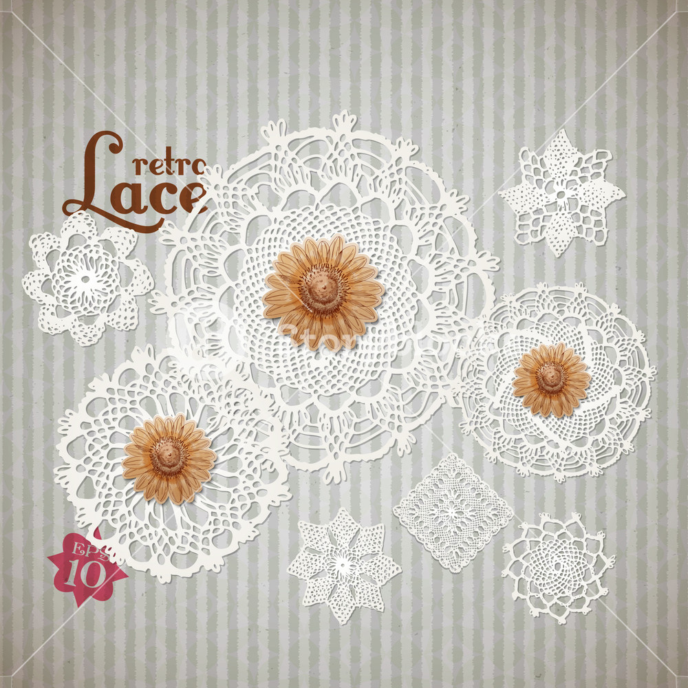 1000x1000 Vector Lace Frame Royalty Free Stock Image
