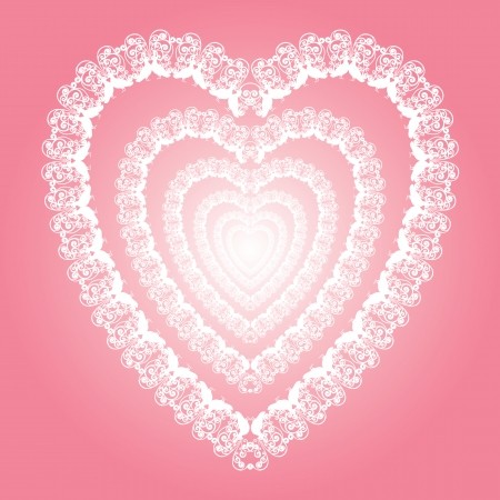 450x450 Shiny Lace Heart, Vector Illustration, Valentine Design Royalty