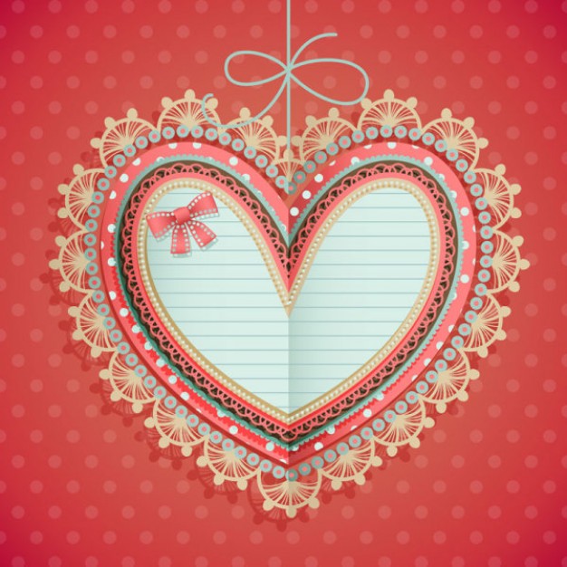 626x626 Valentine's Lace Heart Vector