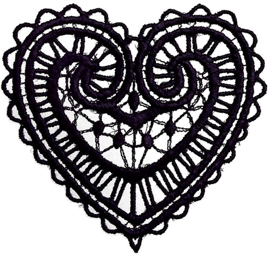 915x867 Graphic Vector Collection Dark Lace Heart Ornaments Clip Art