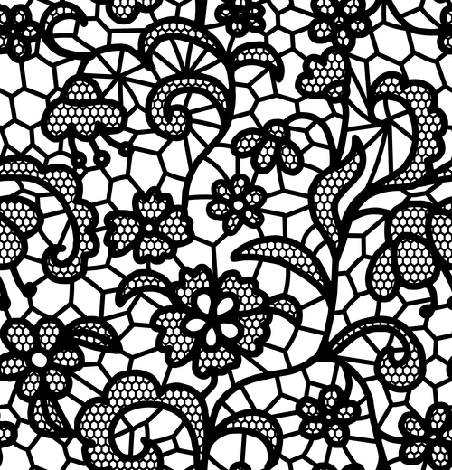 Black Lace Pattern Vector Design Free Download 500x520 Black Lace Pattern Vector Design Free Download