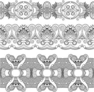 377x368 Lace Ribbon Pattern For Illustrator Free Vector Download