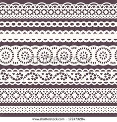 236x246 Vintage Lace Ribbons Vector Free