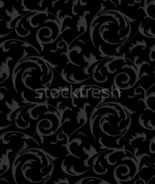 505x600 Vector Baroque Damask Black Elegant Lace Texture Luxury Floral